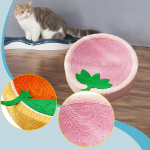 Cat Scratcher Bed Scratch Pad Cartoon Anti Slip Mat Sisal for Indoor Cats to Play,