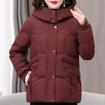 Suured suurused XL-5XL Mood Talvine Naiste Parka Kapuutsiga Paks Soe Jakk Vaba L&otilde;ikega Keskealiste Naiste Mantlid 5XL lilla