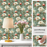 Isekleepuv kapi kleebis Prantsuse retro mustriga Riidekapi kapi ukse renoveerimine Veekindel k&ouml;&ouml;gim&ouml;&ouml;bli renoveerimine 60cm wide * 10m long