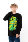 Sweatshirt (boys) &ndash; Elastic Cotton, Minecraft Print & Breathable, Any season, 6363-036-33-1-1 HC 164 must