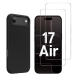 Coque Noir pour iPhone 17 AIR et 2 Verres Tremp&eacute; Film Protection Ecran Phonillico&reg;