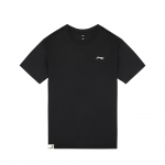 Li Ning Sulgpallisarja &Uuml;hev&auml;rviline Logoga &Uuml;mara Kaelusega Hingav L&uuml;hikeste Varrukatega T-s&auml;rk Meeste Topid Must AHSR791-5 S