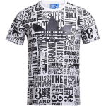 Adidas Originals Logo Prindiga &Uuml;mmarguse Kaelusega L&uuml;hikeste Varrukatega T-s&auml;rk Meeste Topid Must Valge AO0937 XS