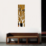 3D akr&uuml;&uuml;l &otilde;nne puu peegel seinakleebis kodu kaunistamiseks elutoas, restoranis, esikus v&otilde;i teleri taustal. 185x50cm kollane