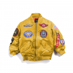 Norman Kids' TOPGUN Piloodijakk: Paksenenud s&uuml;gis-talvine t&ouml;&ouml;riietuslik pesapallimantel poistele ja t&uuml;drukutele, suurused S-M-L. 135 cm
