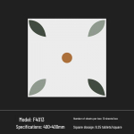 400x400 Roheline Prantsuse Retro V&auml;ikese &Otilde;ie Keraamiline Plaat K&ouml;&ouml;ki, Vannituppa, R&otilde;dule ja P&otilde;randale 400*400