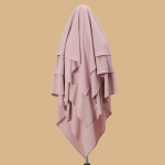 Lihtne kolmekihiline &scaron;ifoonist hijab palvekhimar &uuml;hev&auml;rviline araabia T&uuml;rgi sall peakate 136*120cm