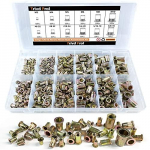 200Pcs 1/4 -20 UNC , Plated Carbon Steel Threaded Insert ert Riv Kit One Size kuld