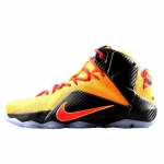 Nike Lebron 12 Korvpallijalatsid Meeste Keskmise s&auml;&auml;rega Mustad/Kollased Tossud 707781-830 44