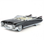 1/24 Cadillac Eldorado Vintage Retro M&auml;nguasi Lastele Valatud Metallist Miniatuurmudel T&otilde;mba Tagasi Heli & Valgus Kogumik Kingitus Poisid must