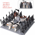 MOC Keskaja lotr Figuurid Ork S&otilde;durid R&ouml;&ouml;vel Vargr Hunt Elevant Ratsu R&uuml;&uuml;tlid Ehitusklotsid Klotsid M&auml;nguasjad lastele kingitused