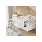 K&otilde;rgvoodi - Multifunktsionaalne - Valge - Integreeritud kirjutuslaud - Panipaigud - Tugevdatud turvalisus