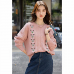 Mokana Jacquard Long Sleeve Wool Sweater M