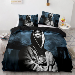 2Pac Voodipesukomplekt &Uuml;heinimese Twin T&auml;ism&otilde;&otilde;dus Queen King Suurus Tupac Amaru Shakur Voodikomplekt T&auml;iskasvanu Laste Magamistuba Tekikoti Komplektid 3D Prindiga 043 AU Single(140x210cm)