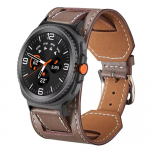 Nahkrihm Samsung Galaxy Watch 8 Ultra 47mm jaoks, Premium Mugav K&auml;ev&otilde;ru Kellarihm Galaxy Watch 8 40/44mm, 8 Classic 46mm Watch 8 Classic 46mm hallikas-pruun