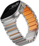 Titaanist fluorelkumist rihm Apple Watch Ultra 3 2 49mm 46mm 45 44mm jaoks Magnetiline rihm Iwatch 11 10 9 8 7 SE jaoks Luksuslik kella rihm 49mm 46mm 45mm 44mm&L(175mm) orange