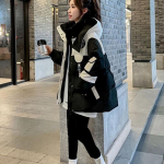 Talvine Naiste Sulejope K&otilde;ikidele Riietele Sobiv Parka Jakk Naised Kapuutsiga Liitmine Puhv &Uuml;ler&otilde;ivad Must Keskmise Pikkusega Jakid Naiste Vabaaja Soe XXL must