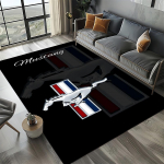 3D F-Ford Mustang v&otilde;idus&otilde;iduauto mootorratta vaip elutuppa, magamistuppa, kodu diivani kaunistamiseks, lasteala vaip libisemiskindel p&otilde;randamatt 60*90cm