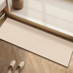 Vannitoamatt libisemisvastane veeimav mustusekindel p&otilde;randamatt minimalistliku triibulise tekstuuriga vaip pikad kodukaunistusmatid 1pc 50x120cm