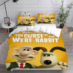 Wallace & Gromit Voodipesukomplektid Tekk Tekikott Voodikate Tekikott Padjap&uuml;&uuml;r 2-3 Osalised Komplektid Laste T&auml;iskasvanu Suurused EU Single 135x200cm