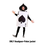 Ainulaadne ja trendikas Halloweeni kost&uuml;&uuml;m Cosplay Pokkeri kombinesoon meestele ja naistele white