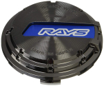 RAYS GRCAP-BLCR4 keskkapslite komplekt, Glam Lights, sinine/must kroom, 4 tk komplekt sinine