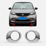 2pcs Car Front Meshwork Fog Lamp Frame Decoration Lampshade Trim Cover Housing For New Smart 453 fortwo Car For 453 fortwo