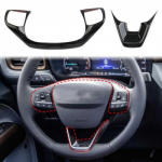 Carbon fiber Style Interior Steering Wheel Trim Cover For Ford Transit-150 +