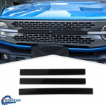 Carbon Fiber Front Center Grille Grill ert Cover Trim Strip Bezel For Bronco