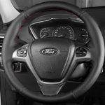 Auto roolikatete komplekt Ford Fiesta Ecosport B-MAX Ka jaoks(Ka+) Tourneo Courier DIY K&auml;sit&ouml;&ouml;na &otilde;mmeldud Must PU Mikrokiudnahk Black Thread