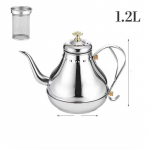 1.2/1.8L Roostevabast terasest kohvi tilgutamise kann Elegantne luika kaelaga veekeetja filtriga Induktsioonpliit Teekann Kodu Restoran Teekann