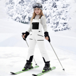 Laste Lumep&uuml;ksid T&uuml;drukud Poisid Talvised Tuulekindlad Suusap&uuml;ksid Reguleeritav Lumekost&uuml;&uuml;m Taskutega 130 valge