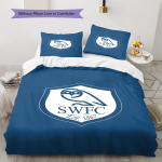 Sheffield Wednesday Mustriga Voodipesu, Tekikomplekt Tekikate Padjap&uuml;&uuml;r Kodu S&uuml;nnip&auml;evakingitus (1 * tekikott + 2 * padjap&uuml;&uuml;ri, ilma s&uuml;damikuta) 135x200cm