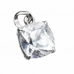 30,74 ct H&otilde;bevalge Looduslik Safiir Ruudukujuline L&otilde;ige Ripats V&auml;&auml;riskivi SERTIFITSEERITUD AR-3642-Sa 13.7 mm approx valge
