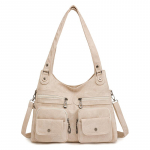 Naiste k&auml;ekott Pehmest nahast &otilde;lakott Suure mahutavusega Crossbody kott beež