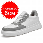 Meeste Nahast K&otilde;rgendavad Liftkingad Hingav V&otilde;rk K&otilde;rguse Suurendamine Paksu Tallaga Kingad Mees K&otilde;rgus Sisetald 6/8/10CM Meeste Tossud 37