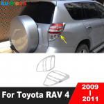 Auto tagatule lambi katte liist Toyota RAV4 RAV 4 2009 2010 2011 jaoks Kroomitud tagatuled Tagatule raami liist V&auml;lisdetailid