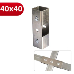 40*40mm Ruudukujuline Toru&uuml;hendusosa jootmiseta tsingitud Terasest Liitekoht Fikseeritud Toruklamber s&uuml;sinikterasest Klamber Kinnitus gray
