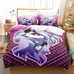 Loona Boss Voodipesukomplekt &Uuml;he Twini T&auml;is Kuninganna Kuninga Suurusega Voodikomplekt T&auml;iskasvanu Laste Magamistoa Tekikoti Komplektid 3D Anime Parure De Lit Voodi EU Single(135*200cm)3pcs