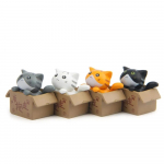 4 tk minikassi kaunistus aia kassipoja kuju kingitus lastele lastele beebituba armas Kawaii m&auml;nguasi minikujukesed kodukaunistus