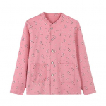 Naiste n&ouml;&ouml;pidega puuvillane s&auml;rk pikkade varrukatega lillelise tr&uuml;kiga Shacket vabaaja s&uuml;gis-kevad kerge jakk taskutega L