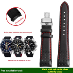 Seiko SPORTURA seeria SNAE93J1 k&auml;ekella jaoks, kumer nahkrihm meestele, 21MM k&auml;ev&otilde;ru rihma tarvikud 21mm black