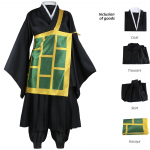 Jujutsu Kaisen Geto Suguru Cosplay Kost&uuml;&uuml;m Must Kimono Koolivorm N&otilde;elakestega Halloweeni Kost&uuml;&uuml;m Naistele ja Meestele XXXL