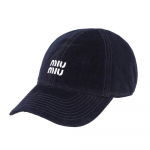 Miu Miu 5hc369 2cua F0q10 Logoga tikitud teksasest pesapallim&uuml;ts 5HC369 2CUA F0Q10 (S)