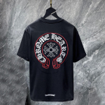 8241 CHROME HEARTS 2026 Suvi Uus K&otilde;rge Kvaliteediga Puuvill &Uuml;mar Kael L&otilde;tv Suur Suurus Meeste ja Naiste T-s&auml;rk Paaride T-s&auml;rk S must