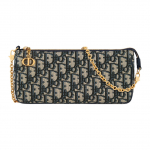 Dior 30 Montaigne Kettmustriga K&auml;ekott Puuvillane &Otilde;lakott Unisex kotid Sinine S4323UTZQ-M928 Gift Set(Basic Set+Box+Shopping Bag)