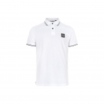 Stone Island Ss25 Logoga Kitsa L&otilde;ikega Polo S&auml;rk Meeste pealtkatted Valge K1S1522002-SCS0018-V1001 S