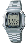 CASIO Collection A178WA-1AJH Meeste digitaalkell H&otilde;bedane roostevabast terasest rihm LED-taustvalgustus