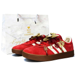 Adidas Vl Court Classic Year Of The Horse CNY Lightweight And Breathable Low top Skateboard Shoes Unisex China Red KK3774(Team1497-) 39⅓ red