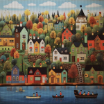 V&auml;rvilised majad 14CT 2 niiti DIY loendatavad tikkimiskomplektid algajatele t&auml;iskasvanutele Kodu kaunistus K&auml;sit&ouml;&ouml; tikkimiskomplekt 50x50cm China Mainland